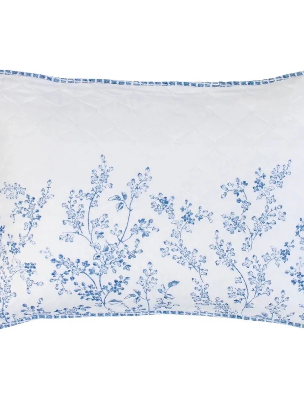 Laura Ashley 3 pieces set Blue Floral Quilted Comforter